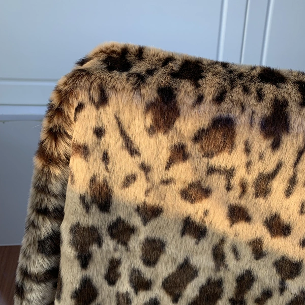 Leopard Jacquard Plaids Faux Fur Throws Home Decoration Fake Fur Blankets